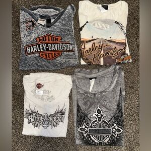 4 Harley-Davidson tee shirts
